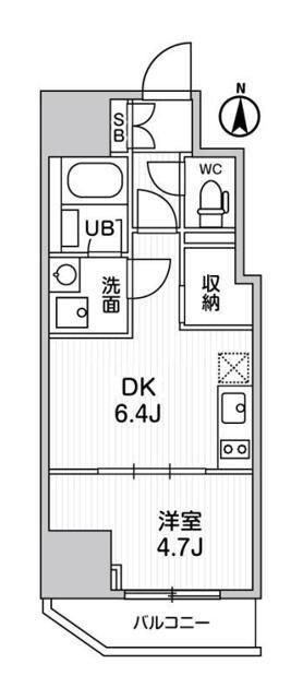 オルタナ亀戸3(1DK/8階)の間取り写真