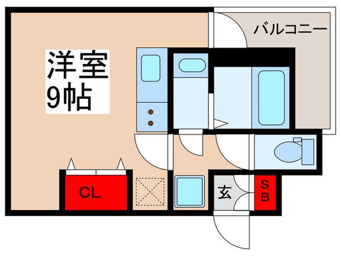 三敬中州マンション(ワンルーム/4階)の間取り写真