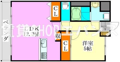 グレースコート(1LDK/2階)の間取り写真