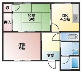 さくら荘(2DK/1階)の間取り写真