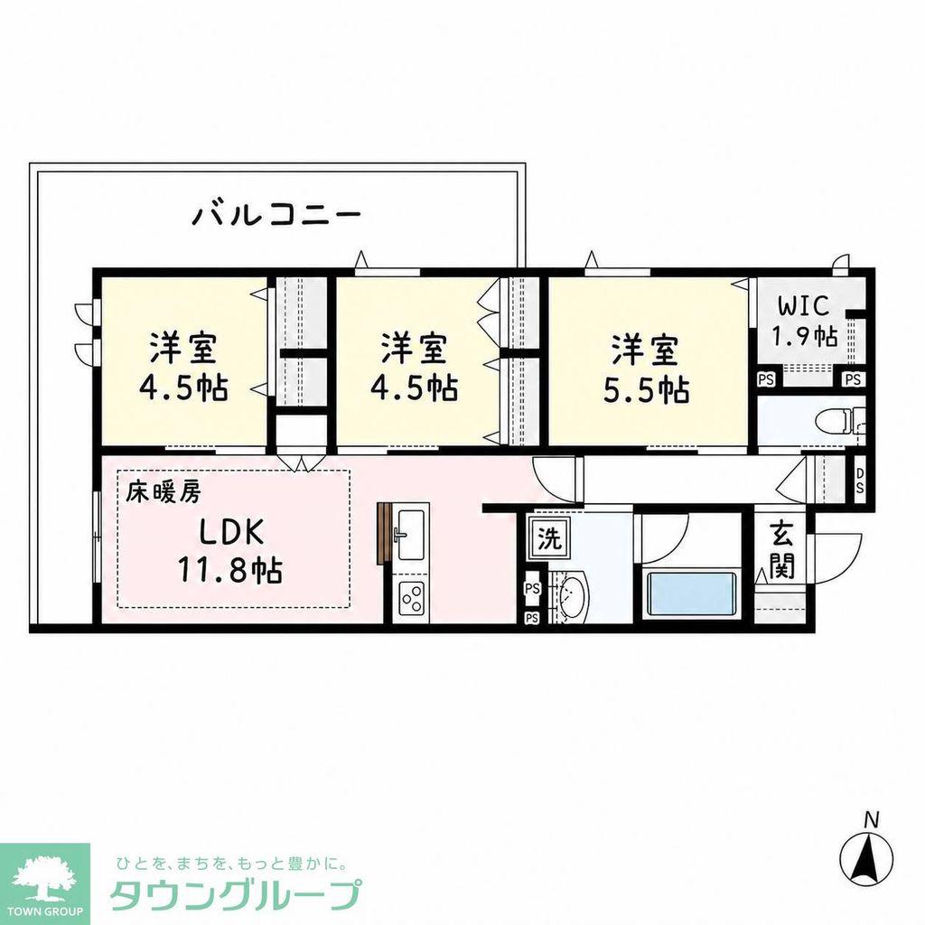 ジャンヴィエ・ルナ(3LDK/2階)の間取り写真
