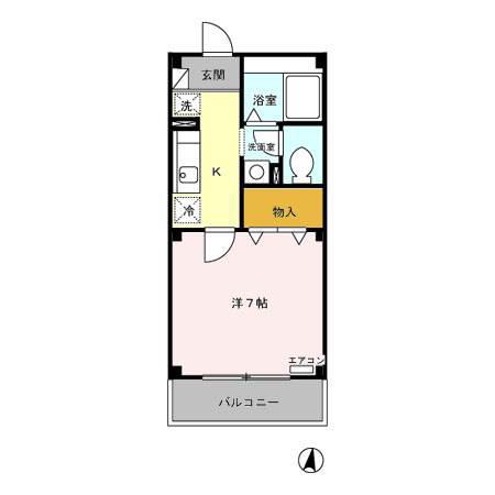 アトリオ トモ弐番館(1K/1階)の間取り写真