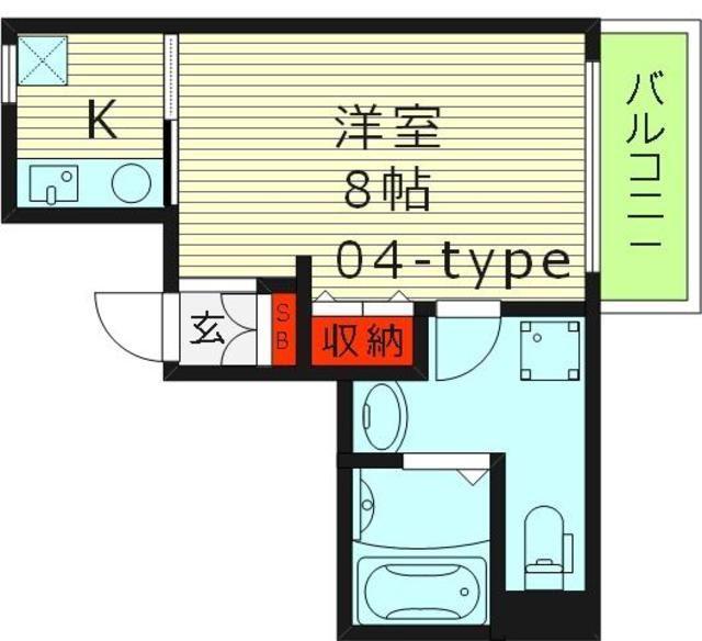 ラ・フォーレ東野田II(1K/5階)の間取り写真