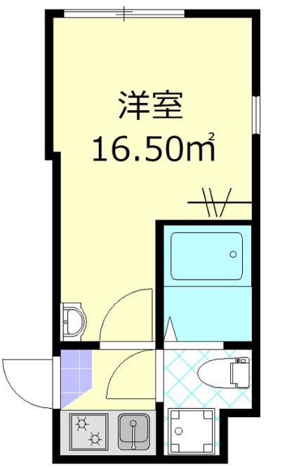 エーハイム栗原(1K/2階)の間取り写真