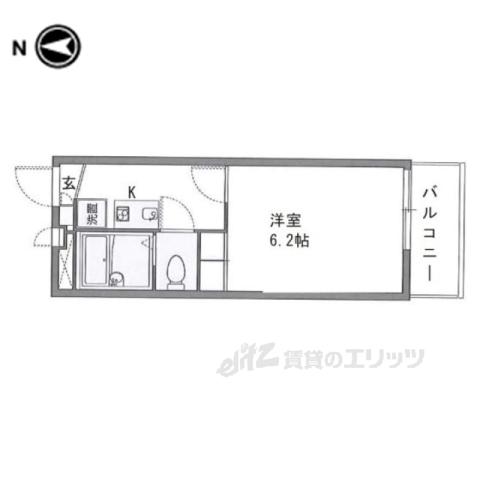 レオパレスエルヴェールⅡ(1K/2階)の間取り写真