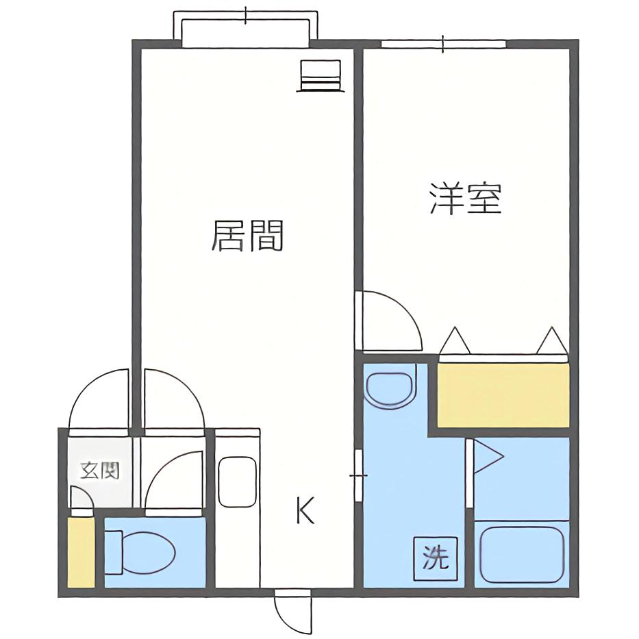 ラヴェルデ(1LDK/3階)の間取り写真