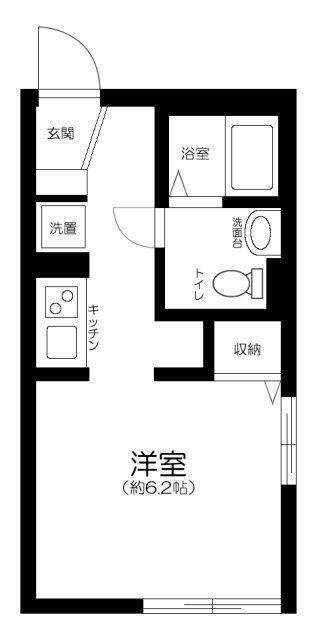 ティーエム三軒茶屋(ワンルーム/2階)の間取り写真