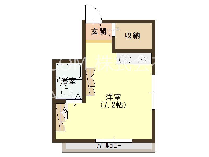 コーポ大西(ワンルーム/3階)の間取り写真