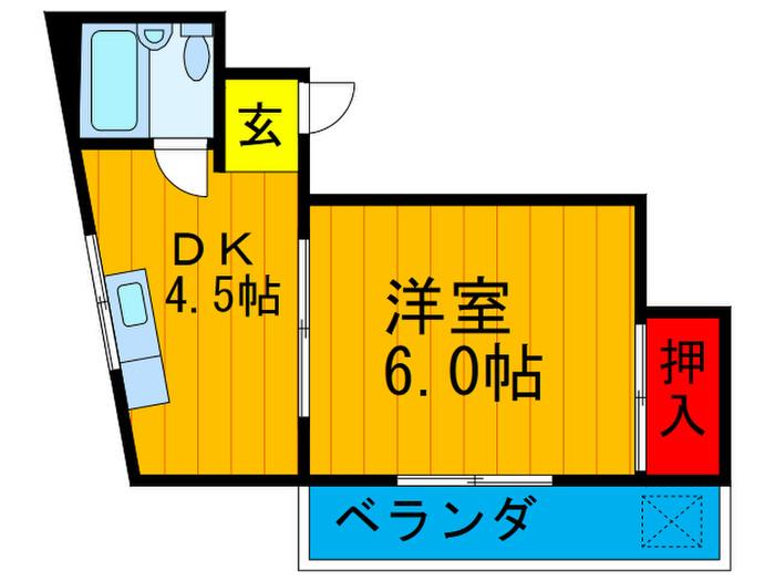 クリオコート磯島(1DK/4階)の間取り写真