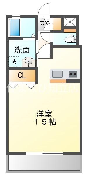 エルガーラ刈谷(ワンルーム/1階)の間取り写真