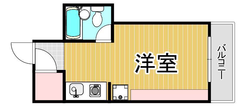 RIZE ONE 阪急園田(ワンルーム/2階)の間取り写真
