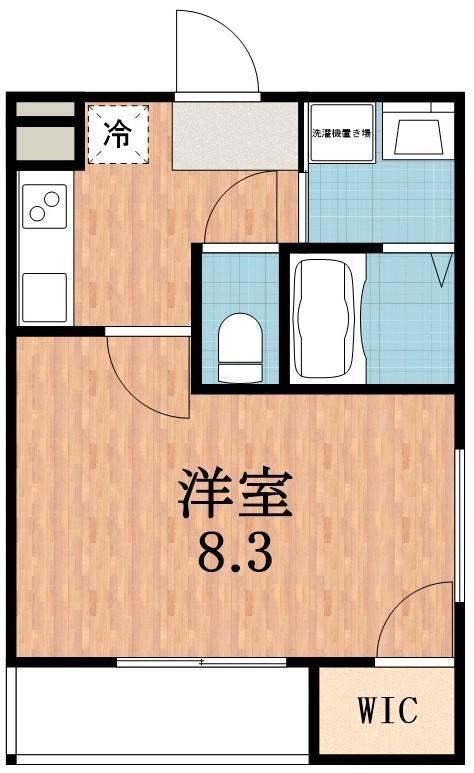 フジパレス中野V番館(1K/3階)の間取り写真