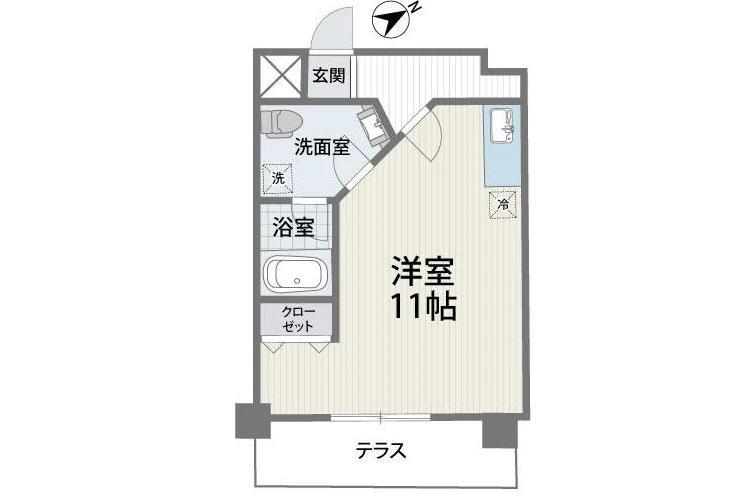 プチセントリーフ(ワンルーム/2階)の間取り写真