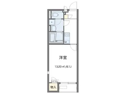 みやびI(1K/1階)の間取り写真