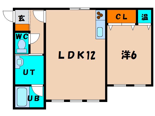 北光-E.H(1LDK/1階)の間取り写真