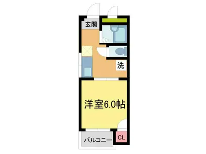 夙川井上ビル(1K/3階)の間取り写真