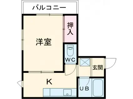 森塚第5マンション(1K/2階)の間取り写真