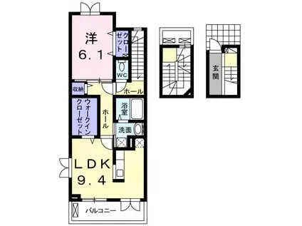ＪＲ東海道本線 浜松駅 バス乗車時間：10分 最寄りバス停で下車 徒歩1分 3階建 築12年(1LDK/3階)の間取り写真