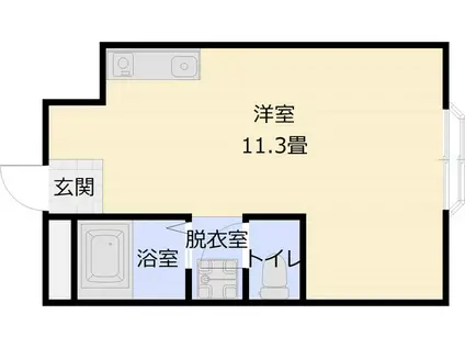 エステートヨシマン2(ワンルーム/2階)の間取り写真