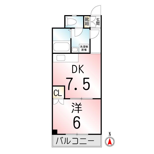 メゾン伊藤(1DK/3階)の間取り写真