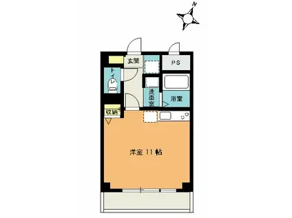 マルイチサウスマンション(ワンルーム/5階)の間取り写真