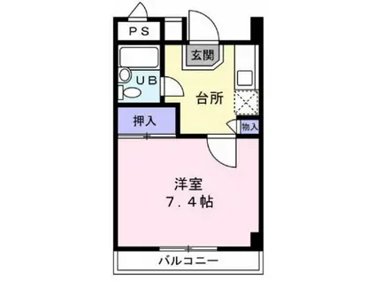 ハウス和興(1K/2階)の間取り写真