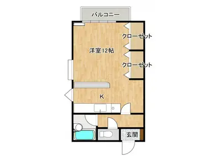 ピアステートKII(ワンルーム/2階)の間取り写真