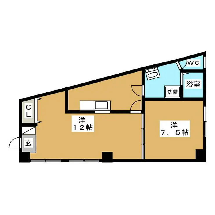 スリーハイツ1号棟 2階階 間取り