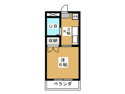 レジデンス(1K/1階)の間取り写真