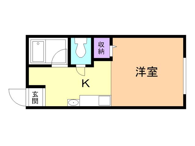 MAPLE(1K/2階)の間取り写真