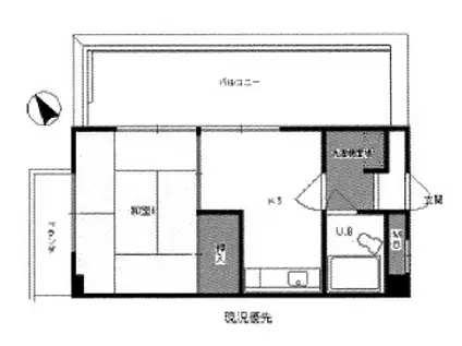 カサブランカ(2DK/4階)の間取り写真
