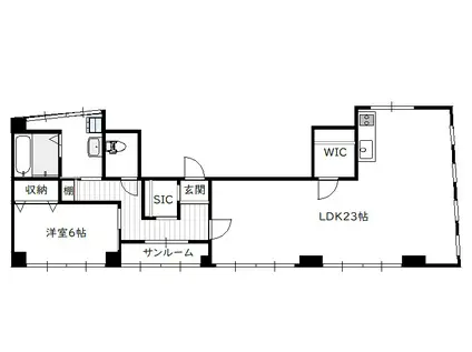 WINS HOME 橘II(1SLDK/3階)の間取り写真