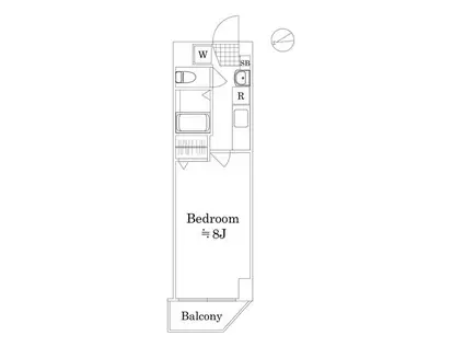 ヴェルステージ西川口II(1K/1階)の間取り写真