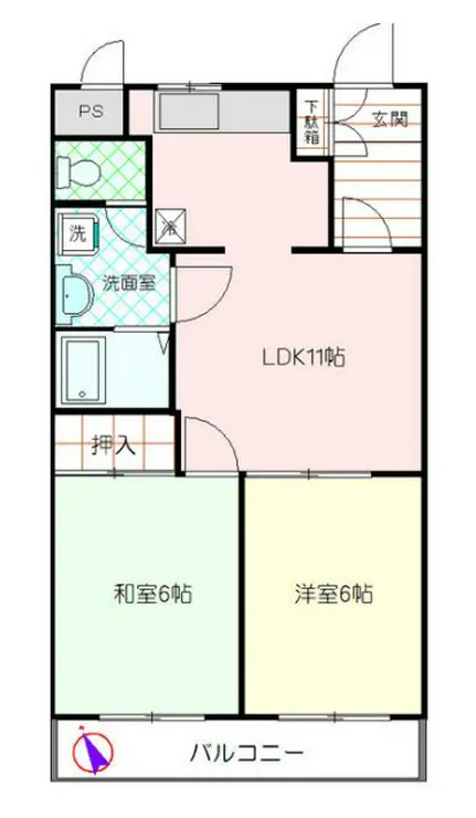 アローランド溝の口 4階階 間取り