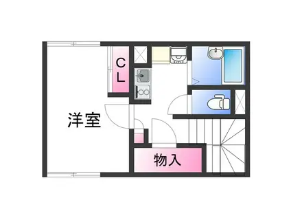 レオネクストグランアーク(1K/2階)の間取り写真