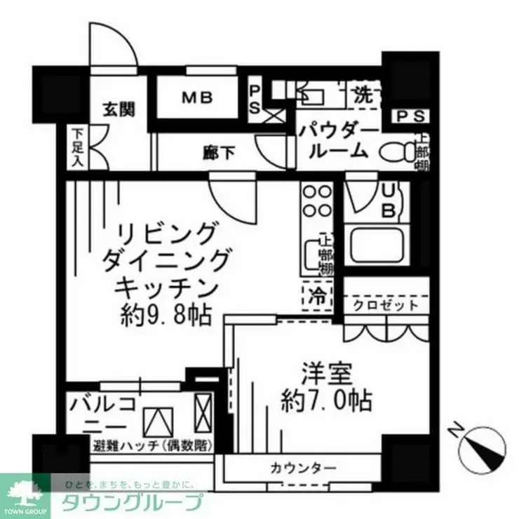 レジディア勝どき 6階階 間取り