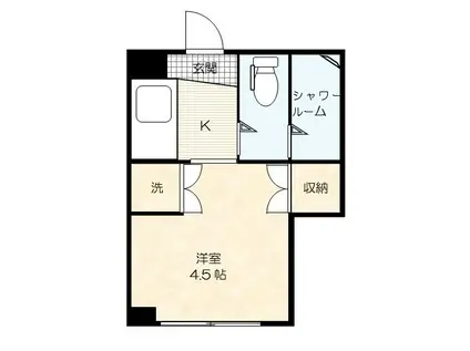 凾嶺ビル(ワンルーム/2階)の間取り写真