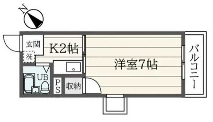 コーポドリームキャッスル 2階階 間取り