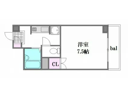 テルセーロ パートナー(1K/4階)の間取り写真