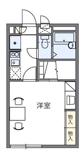 レオパレスPINE CREST(1K/2階)の間取り写真
