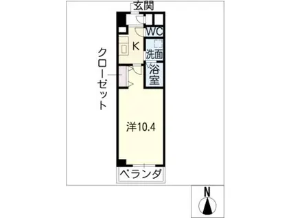 メゾン・ド・SWEET III(1K/1階)の間取り写真