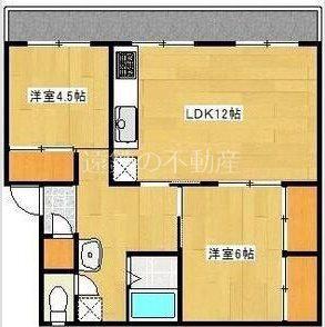 コーポラス三輪I(2LDK/3階)の間取り写真