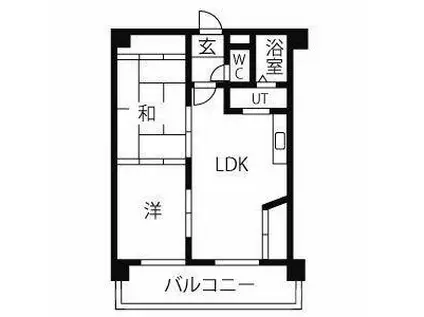 オオタかなれ川ハイツ(3DK/3階)の間取り写真