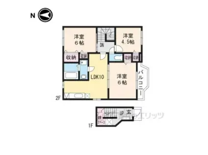 フロレスタ2(3LDK/2階)の間取り写真