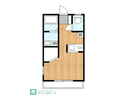 エヴォリュクスカゾ B棟 B棟(1K/1階)の間取り写真