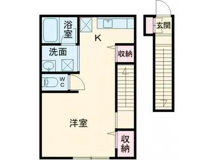 LIETO吉尾 D(1K/2階)の間取り写真