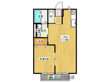 M-エトワール(1LDK/2階)の間取り写真
