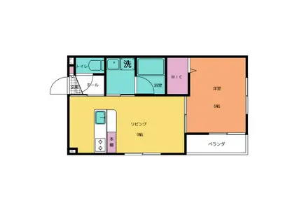 SUI北鎌倉(1LDK/3階)の間取り写真