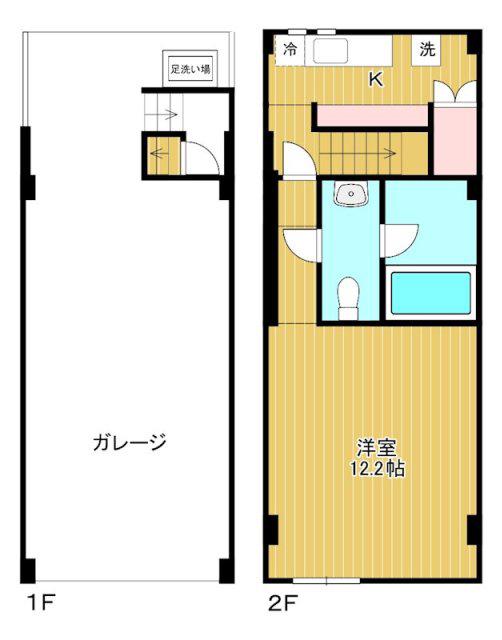 SEA SIDE-10(1K/2階)の間取り写真