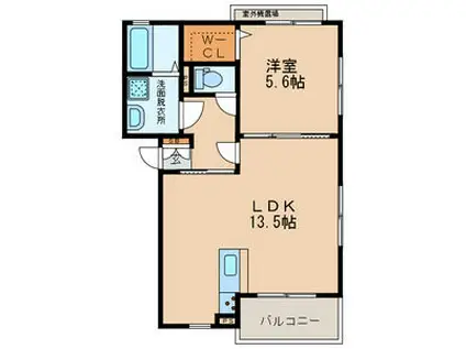 メゾン エパヌイ(1LDK/1階)の間取り写真